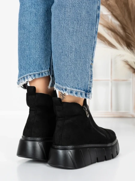 Ghete Dama cu Platforma 5AH65 BLACK | MEI