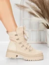 Ghete Dama cu Platforma 5AH67 BEIGE | MEI