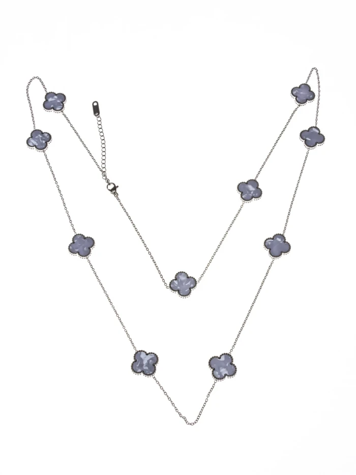 Colier YP-37 ARGINTIU-ALB | MEI