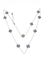 Colier YP-37 ARGINTIU-ALB | MEI