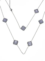 Colier YP-37 ARGINTIU-ALB | MEI