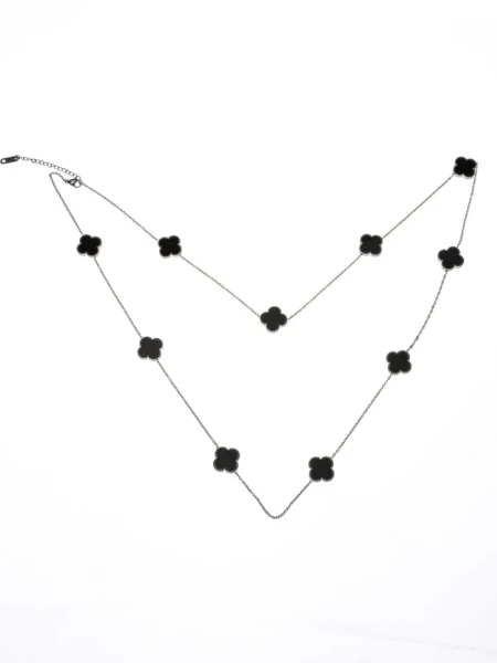 Colier YP-38 ARGINTIU-NEGRU | MEI