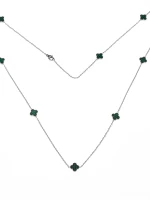 Oгърлица YP-39 Сребро-Зелено | Mei » MeiMall.bg