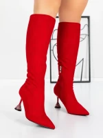 Cizme Dama cu Toc 5XKK66 RED | MEI