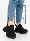 Pantofi Sport Dama cu Platforma 5WL93 BLACK | MEI