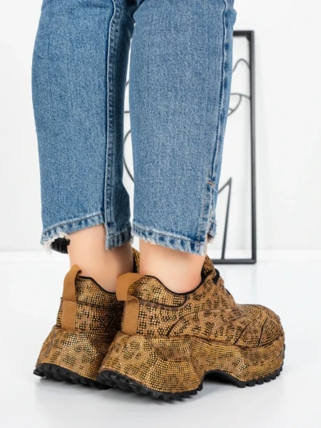 Pantofi Sport Dama cu Platforma 5WL93 LEOPARD PRINT | MEI