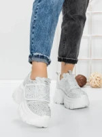 Pantofi Sport Dama cu Platforma 1A05 WHITE | MEI