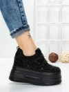 Pantofi Sport Dama cu Platforma 3591-8 BLACK | MEI