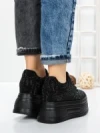Pantofi Sport Dama cu Platforma 3591-6 BLACK | MEI