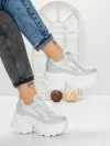 Pantofi Sport Dama cu Platforma 3561 WHITE | MEI