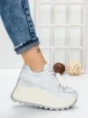 Pantofi Sport Dama cu Platforma 3570 SILVER | MEI