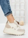 Pantofi Sport Dama cu Platforma 3596 BEIGE | MEI