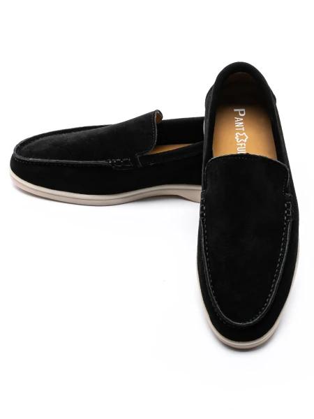 Mъжки мокасини от естествена кожа 5NXE58 Черен | Pantoful » MeiMall.bg