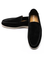 Mъжки мокасини от естествена кожа 5NXE58 Черен | Pantoful » MeiMall.bg