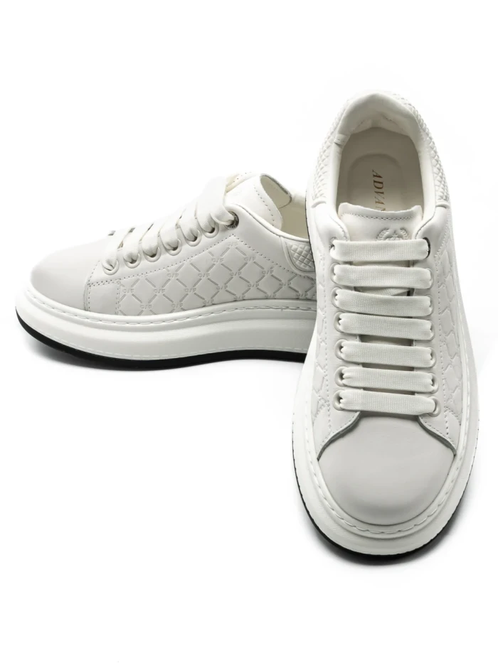 Pantofi Sport Barbati din piele naturala 5301 WHITE | ADVANCER