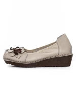 Balerini Dama din piele naturala F166 CREAM | ADVANCER