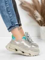 Pantofi Sport Dama din piele naturala 36853-1 GREY | ADVANCER