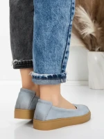 Balerini Dama din piele naturala N3301 BLUE | ADVANCER