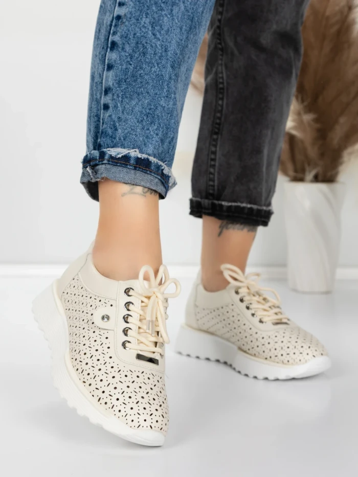 Sneakers Dama 5H69 BEIGE | MEI