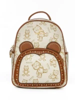Rucsac Dama 5ZA267 BEIGE-WHITE | MEI