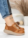 Pantofi Sport Dama din piele naturala 16-2 BROWN | FRANCO GERARDO