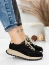 Pantofi Sport Dama din piele naturala 88022 BLACK | FRANCO GERARDO