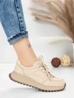 Pantofi Sport Dama din piele naturala 88022 APRICOT | FRANCO GERARDO