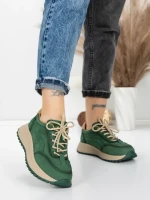 Pantofi Sport Dama din piele naturala 88022 GREEN | FRANCO GERARDO
