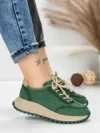 Pantofi Sport Dama din piele naturala 88022 GREEN | FRANCO GERARDO