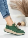 Pantofi Sport Dama din piele naturala 88022 GREEN | FRANCO GERARDO