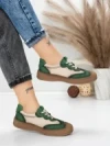 Pantofi Sport Dama din piele naturala 65852 GREEN | FRANCO GERARDO