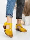 Sandale Dama din piele naturala 1171 YELLOW | FORMATIONE