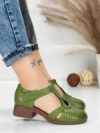 Sandale Dama din piele naturala 1171 GREEN | FORMATIONE