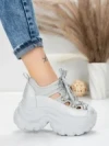 Pantofi Sport Dama cu Platforma 0897-33 SILVER | MEI
