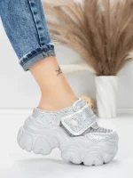 Pantofi Sport Dama cu Platforma 569-67 SILVER | MEI