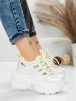 Pantofi Sport Dama cu Platforma 0897-30 YELLOW | MEI