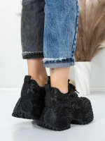 Pantofi Sport Dama cu Platforma 6968-1 BLACK | MEI