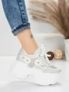 Pantofi Sport Dama cu Platforma 6166-87 WHITE | MEI