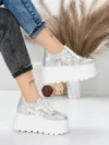 Pantofi Sport Dama cu Platforma 6208-36 SILVER | MEI