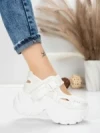 Pantofi Sport Dama cu Platforma 0897-15 WHITE | MEI