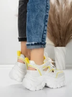 Pantofi Sport Dama cu Platforma 0897-8 YELLOW | MEI