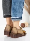 Pantofi Casual Dama din piele naturala 2553 APRICOT | FORMATIONE