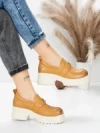 Pantofi Casual Dama din piele naturala 10828 YELLOW | FORMATIONE