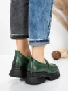 Pantofi Casual Dama din piele naturala 10828 GREEN | FORMATIONE