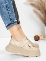 Pantofi Sport Dama din piele naturala 6806 CREAM | ADVANCER