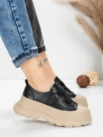 Pantofi Sport Dama din piele naturala 6806 BLACK | ADVANCER