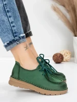 Pantofi Casual Dama din piele naturala 8887 GREEN | FORMATIONE