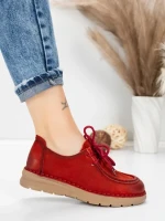 Pantofi Casual Dama din piele naturala 8887 RED | FORMATIONE