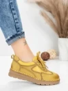 Pantofi Casual Dama din piele naturala 886 YELLOW | FRANCO GERARDO