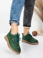 Pantofi Casual Dama din piele naturala 886 GREEN | FRANCO GERARDO